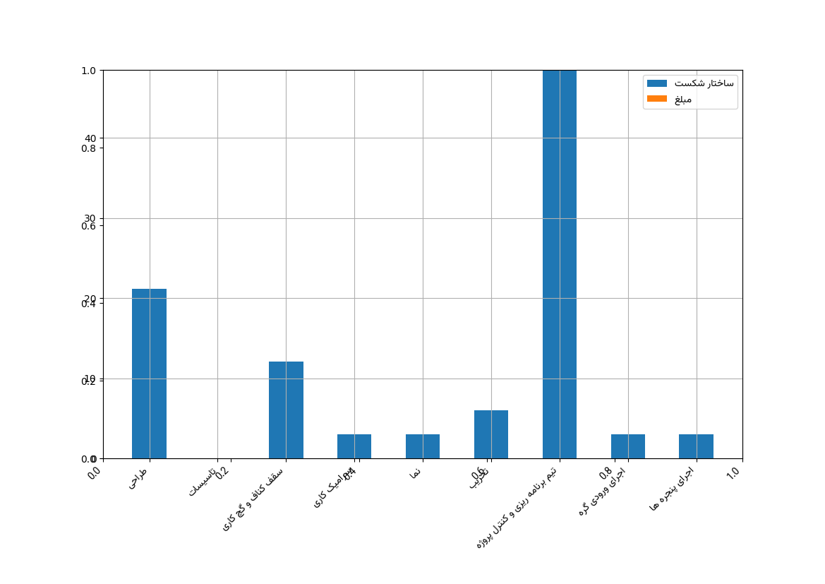 نمودار وزن وظیفه ها